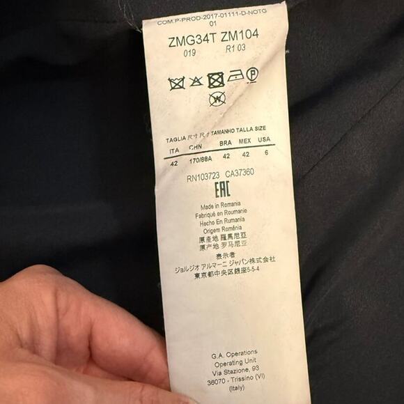 Armani Collezioni Giacca Polka Dot Silk Wool Blend Blazer – Size 6 - Picture 7 of 14